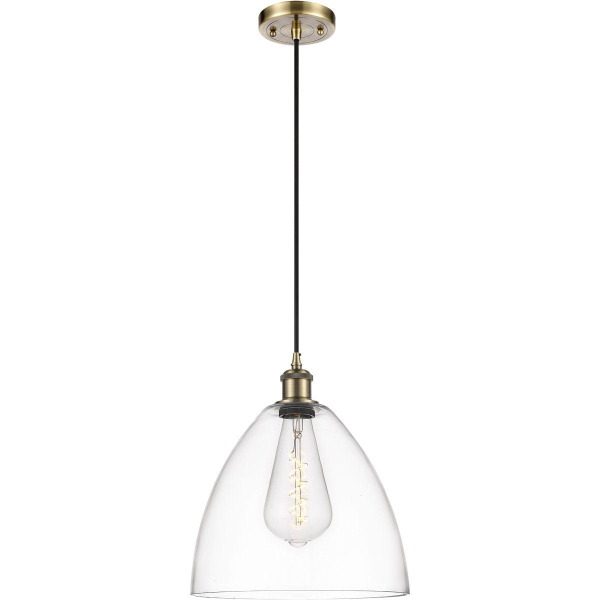 Ballston Dome Clear Antique Brass