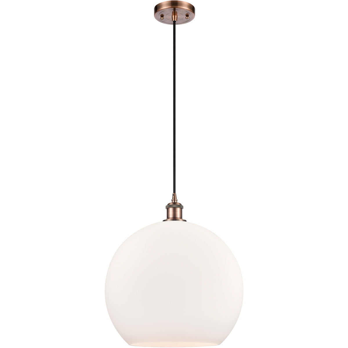 Athens 14 Matte White Antique Copper