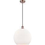 Athens 14 Matte White Antique Copper