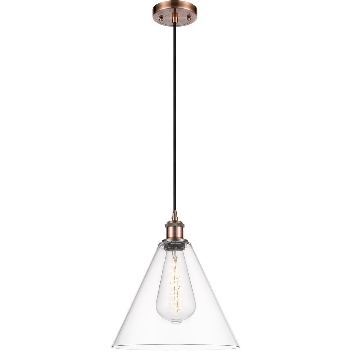 Ballston Cone Clear Antique Copper