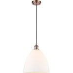 Ballston Dome Matte White Antique Copper