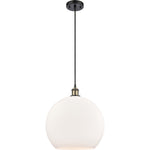 Athens 14 Matte White Black Antique Brass