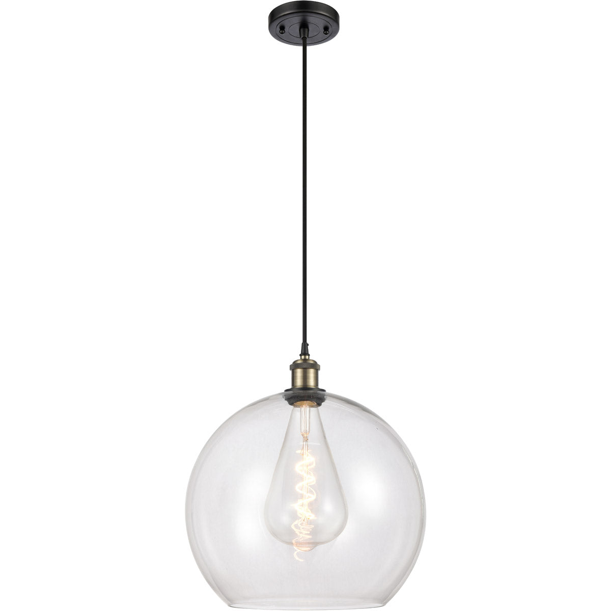Athens 14 Clear Black Antique Brass