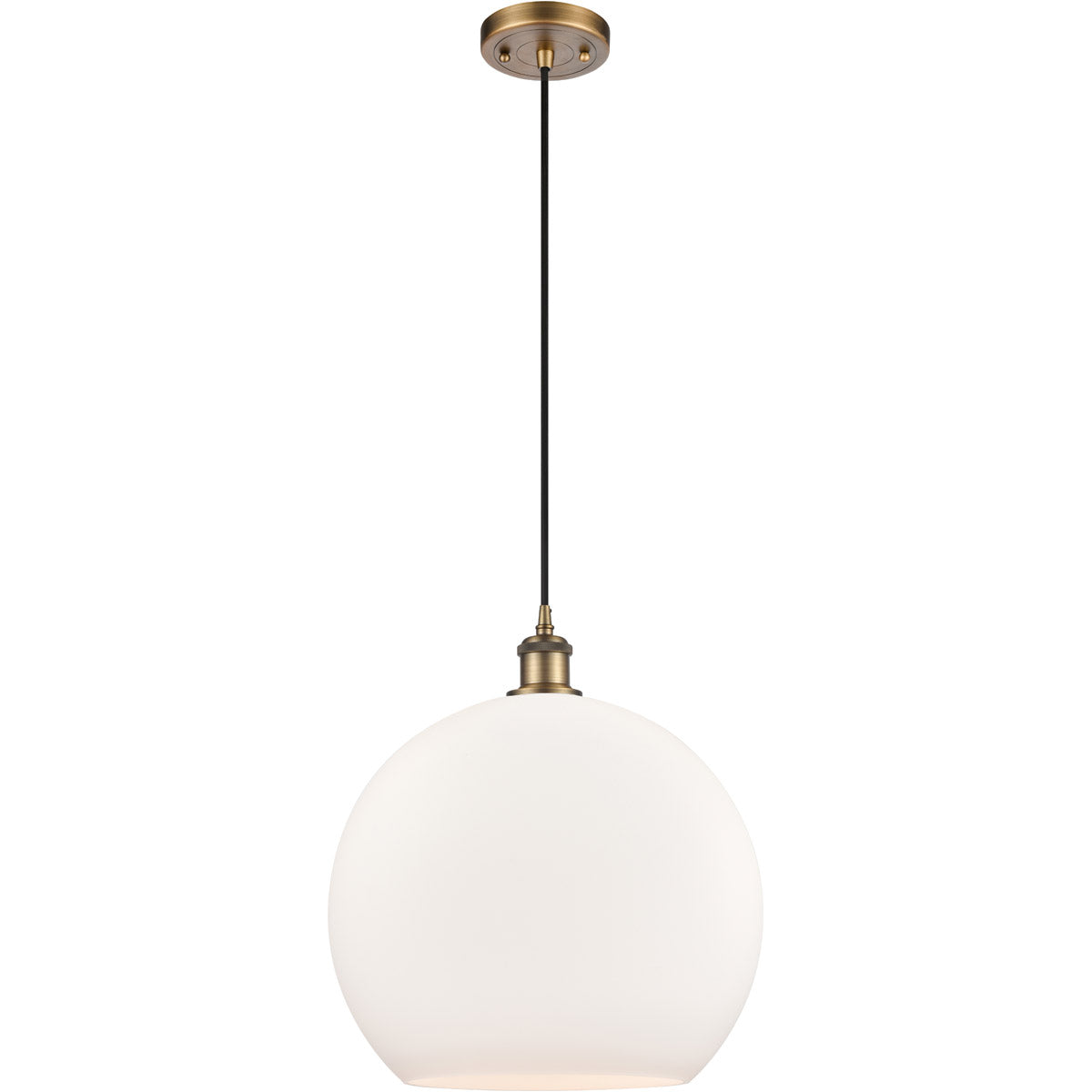 Athens 14 Matte White Brushed Brass