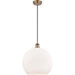 Athens 14 Matte White Brushed Brass