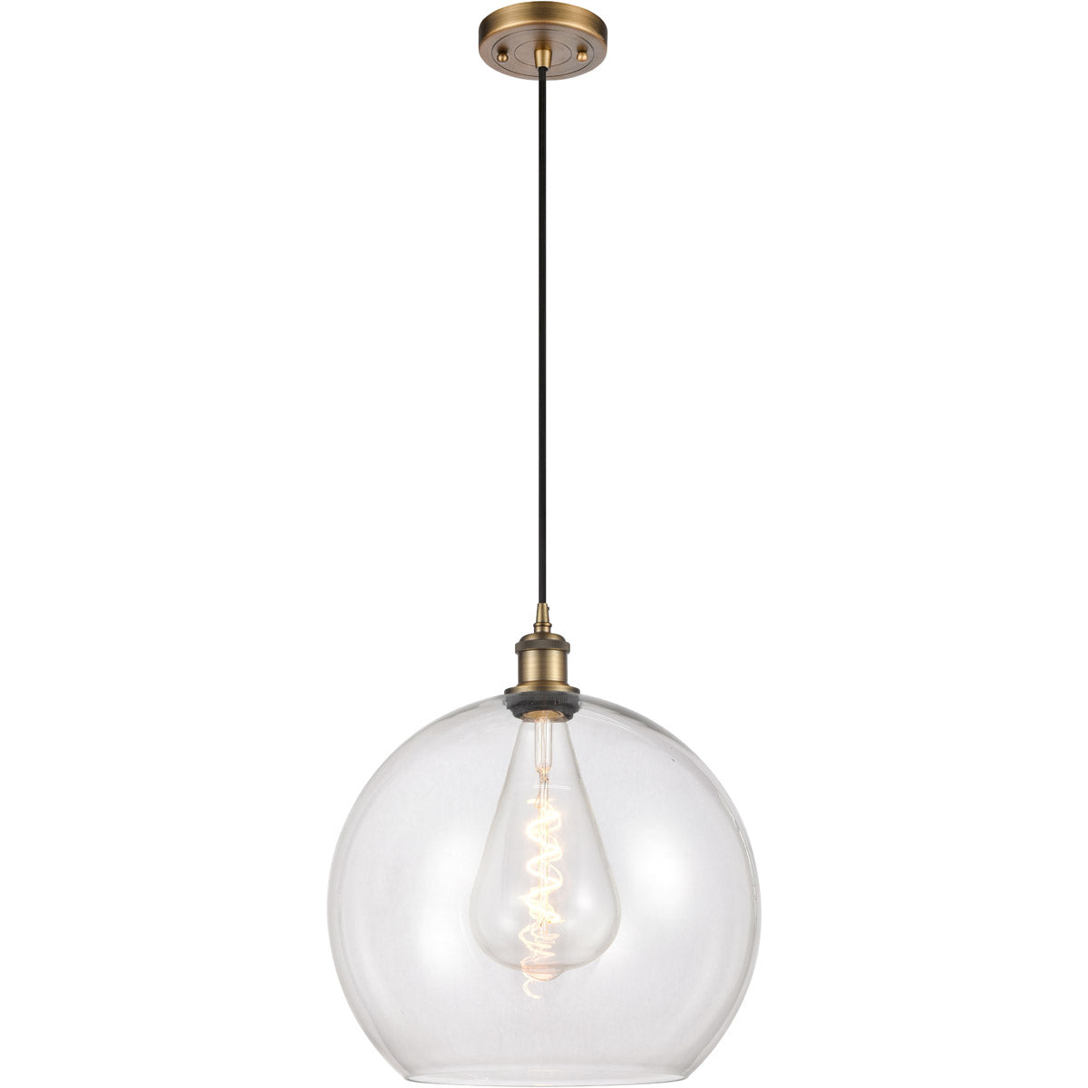 Athens 14 Clear Brushed Brass