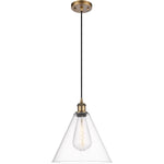 Ballston Cone Clear Brushed Brass