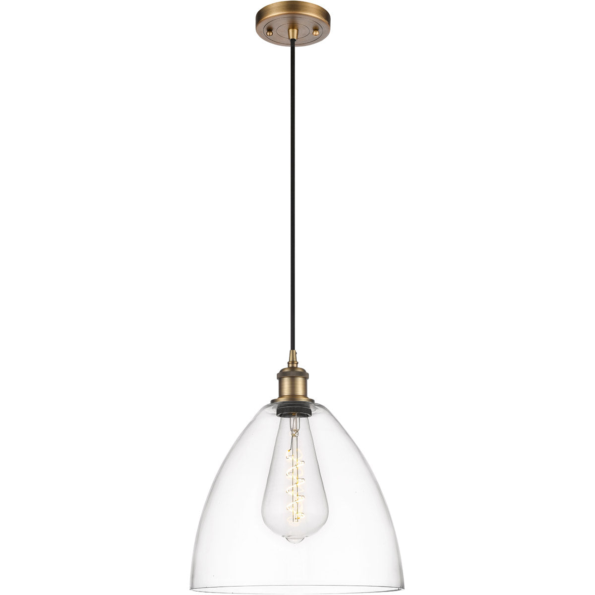 Ballston Dome Clear Brushed Brass