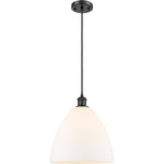 Ballston Dome Matte White Matte Black