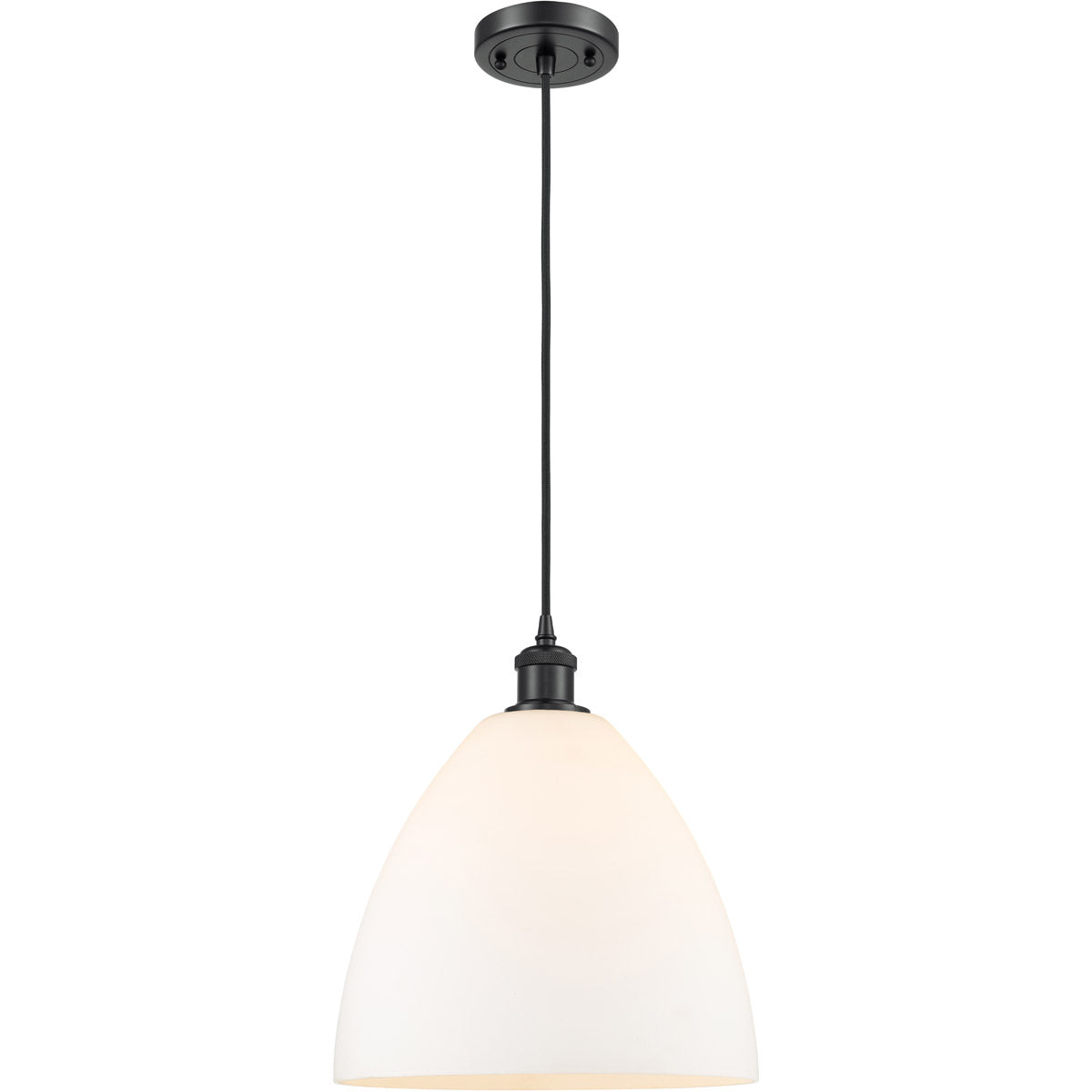 Ballston Dome Matte White Matte Black