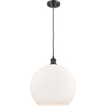 Athens 14 Matte White Oil Rubbed Bronze