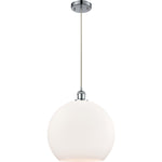 Athens 14 Matte White Polished Chrome
