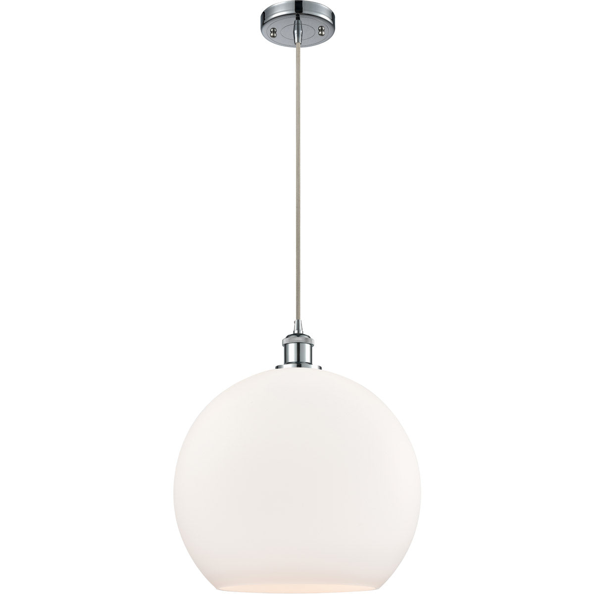 Athens 14 Matte White Polished Chrome