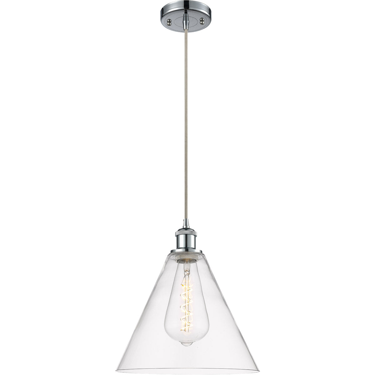 Ballston Cone Clear Polished Chrome