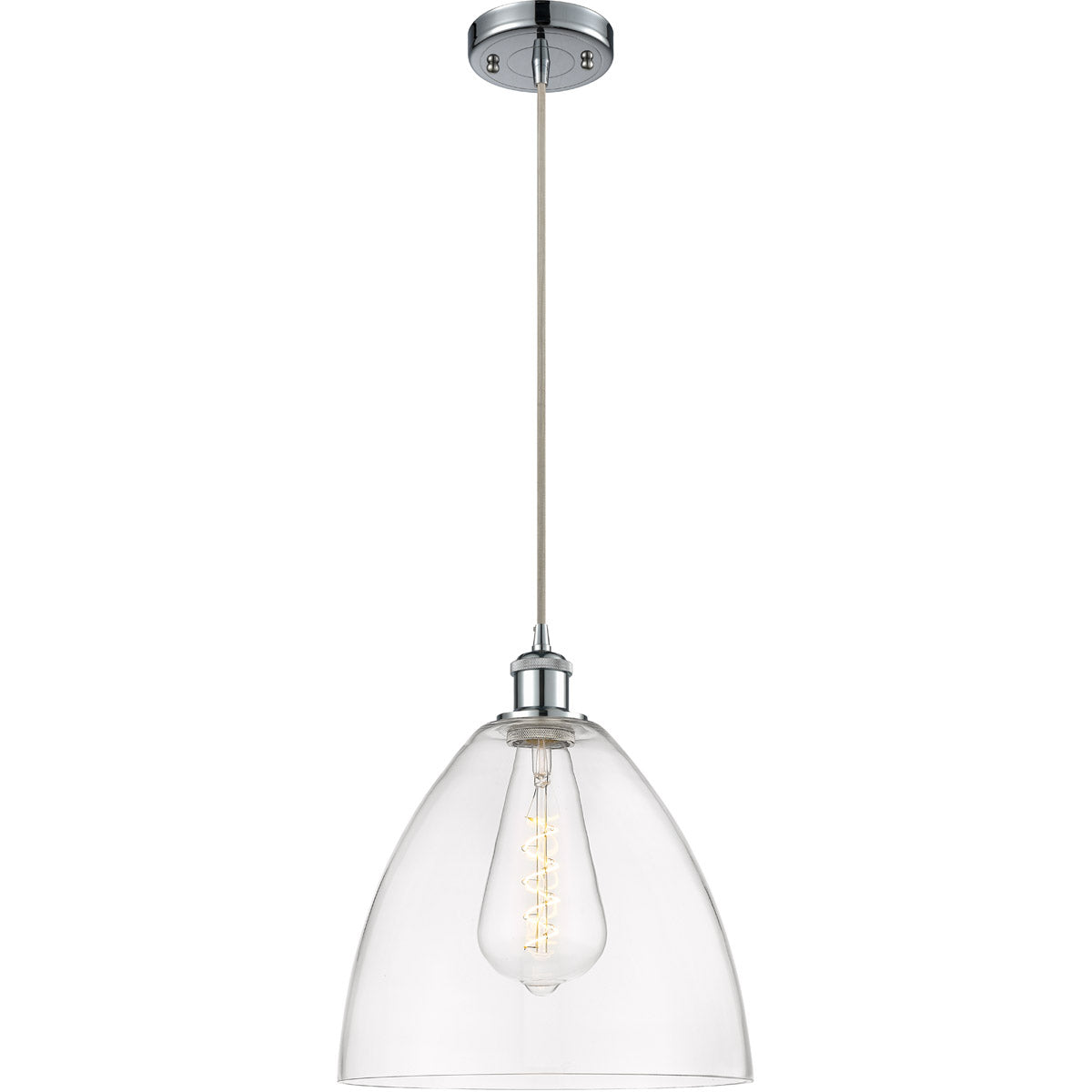 Ballston Dome Clear Polished Chrome