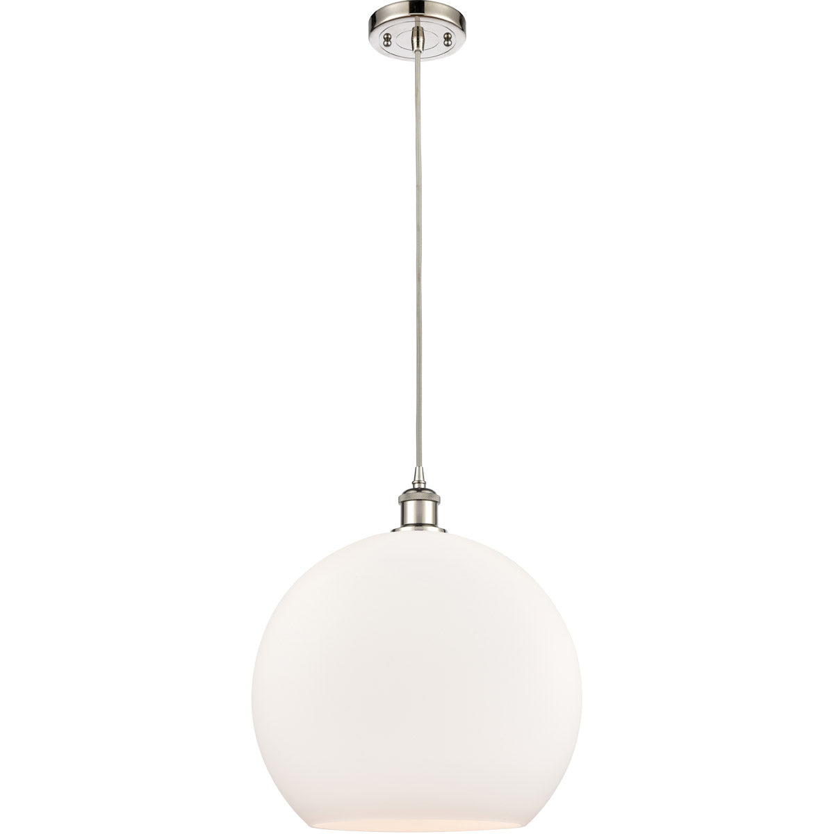 Athens 14 Matte White Polished Nickel