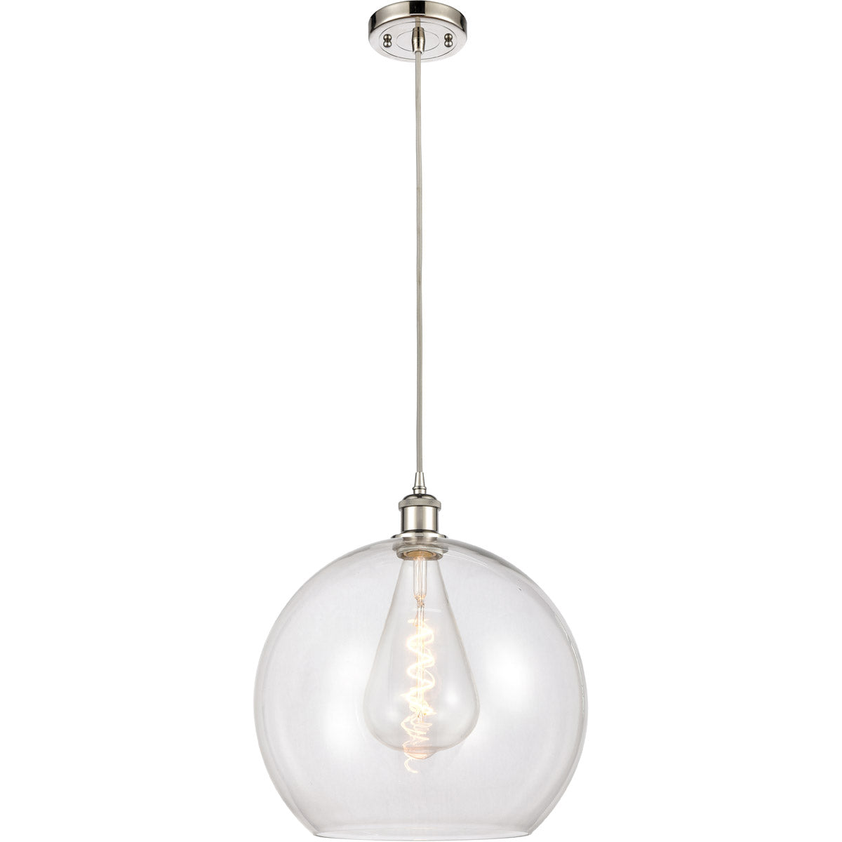 Athens 14 Clear Polished Nickel