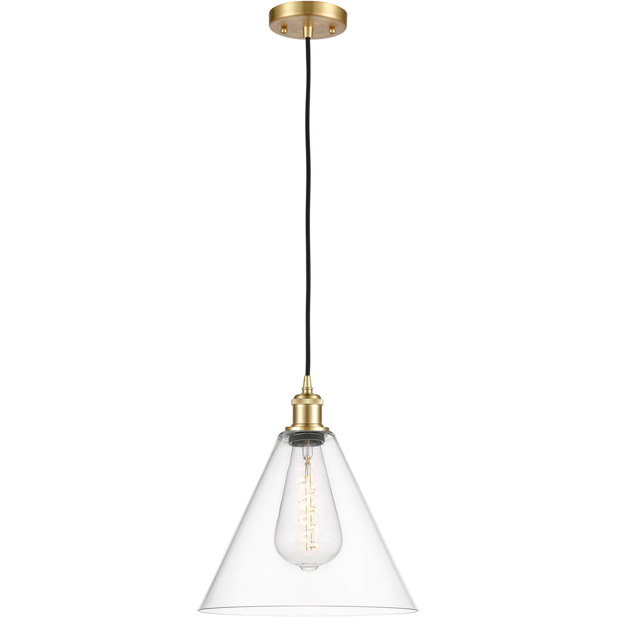 Ballston Cone Clear Satin Gold