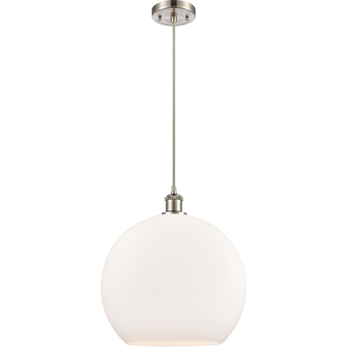 Athens 14 Matte White Brushed Satin Nickel