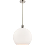 Athens 14 Matte White Brushed Satin Nickel
