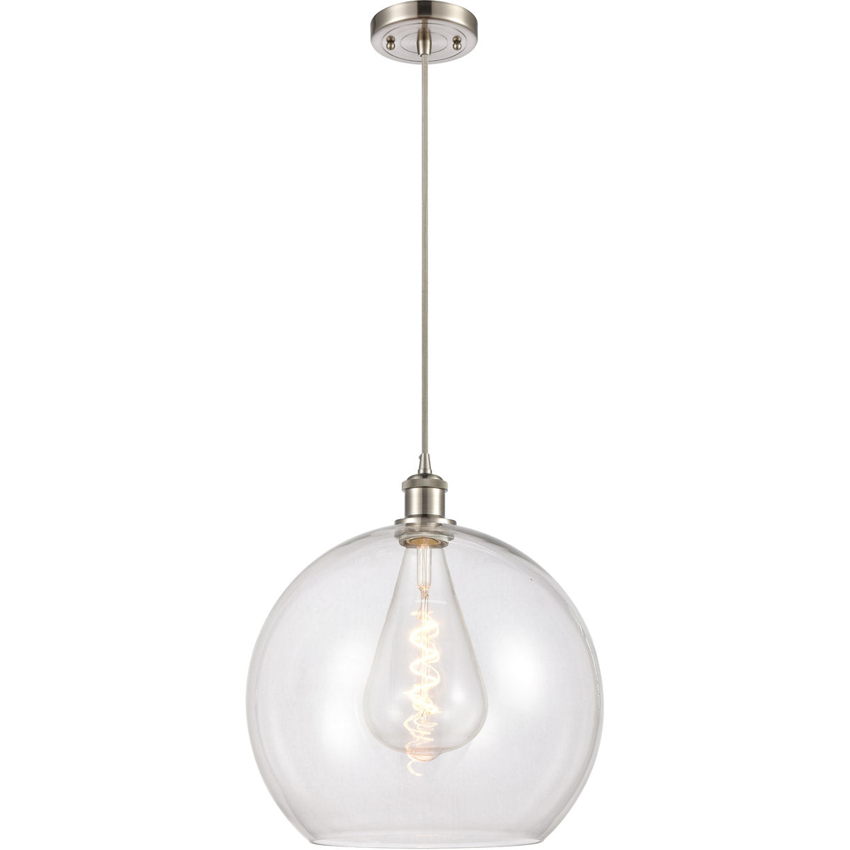 Athens 14 Clear Brushed Satin Nickel
