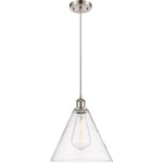 Ballston Cone Clear Brushed Satin Nickel