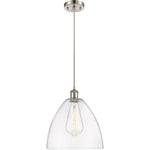 Ballston Dome Clear Brushed Satin Nickel
