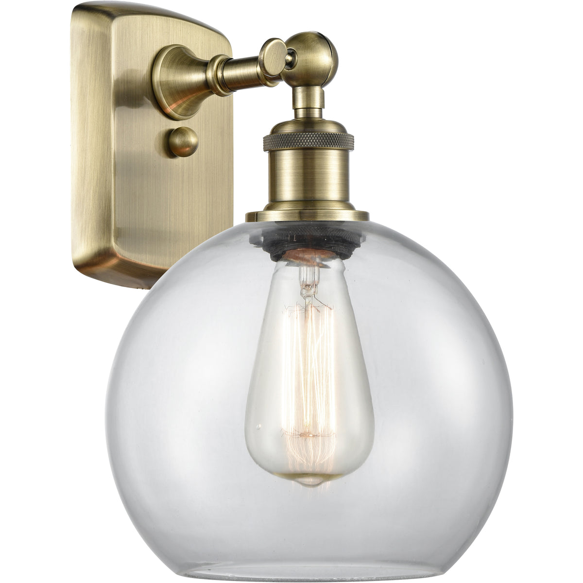 Athens sconce Clear Antique Brass