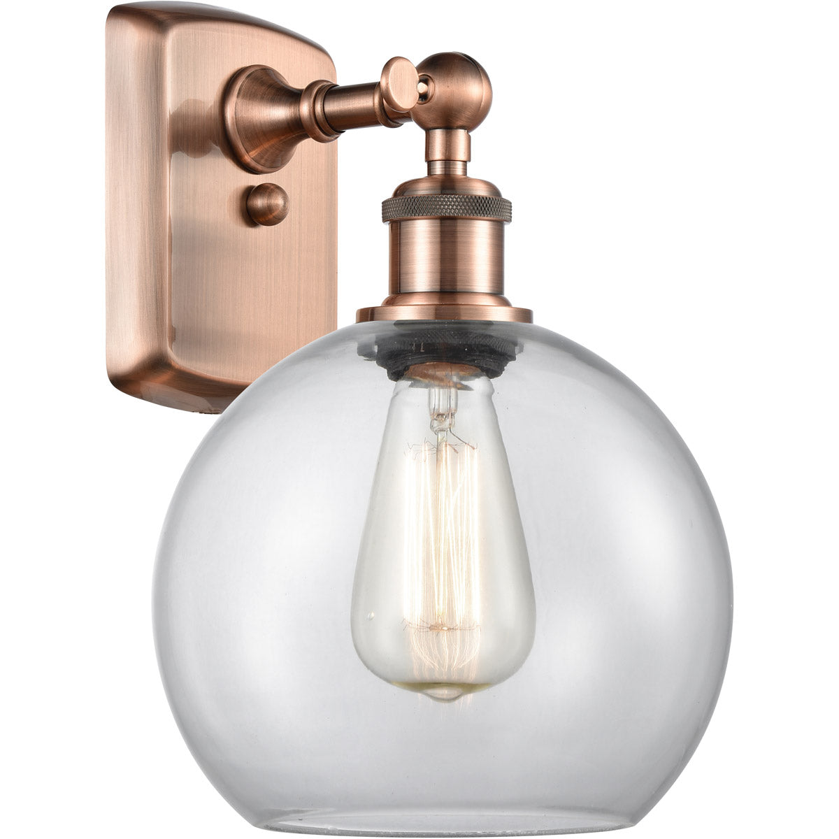 Athens sconce Clear Antique Copper