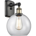 Athens sconce Clear Black Antique Brass