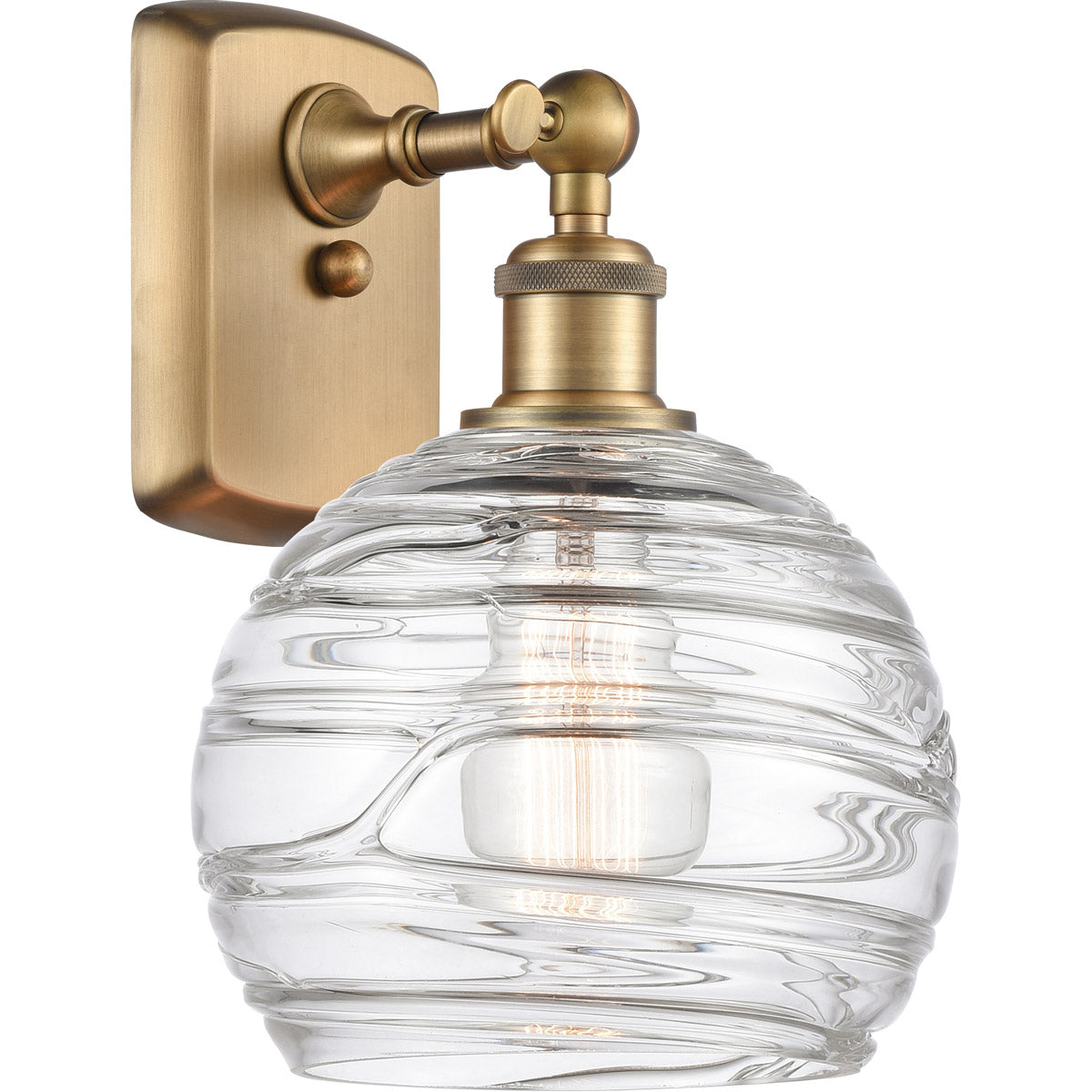 Athens sconce Deco Swirl Brushed Brass
