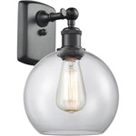 Athens sconce Clear Matte Black