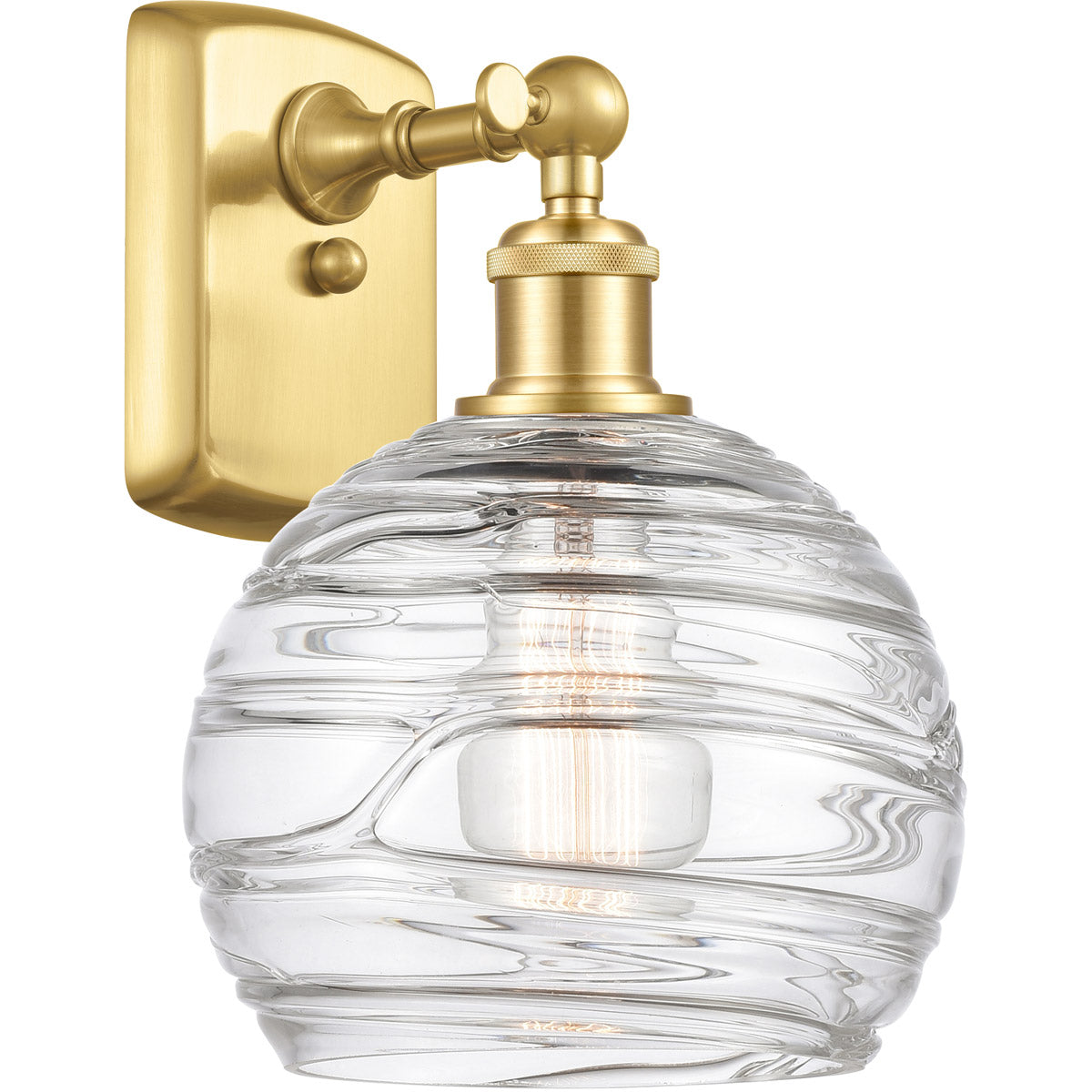 Athens sconce Deco Swirl Satin Gold
