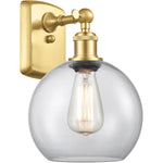 Athens sconce Clear Satin Gold