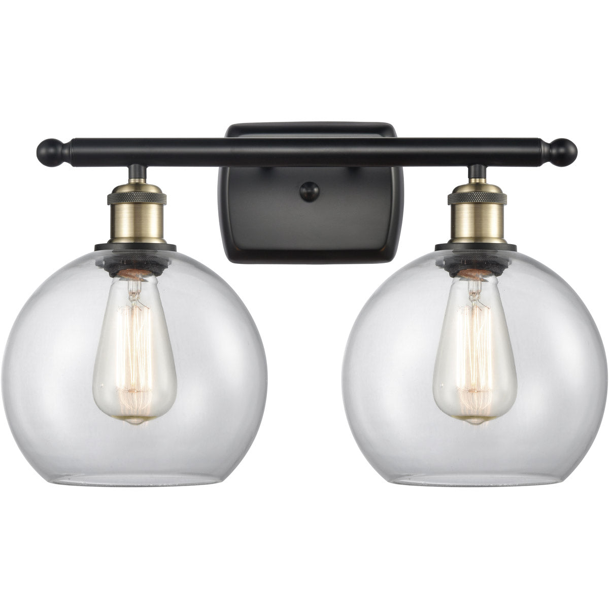 Athens vanity Clear Black Antique Brass