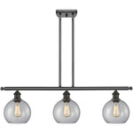 Athens 3-light island Clear Oil Rubbed Bronze