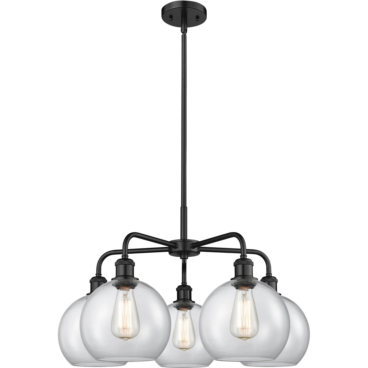 Innovations Athens 5-Light Chandelier — Matte Black