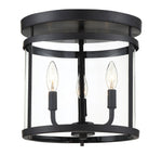 Savoy House Penrose 3-Light Ceiling Light — Black