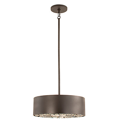 Azores 4-Light Convertible Semi-Flush or Pendant in Black Cashmere