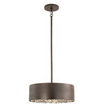 Azores 4-Light Convertible Semi-Flush or Pendant in Black Cashmere