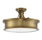 Savoy House Watkins 3-Light Ceiling Light — Warm Brass