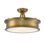 Savoy House Watkins 3-Light Ceiling Light — Warm Brass