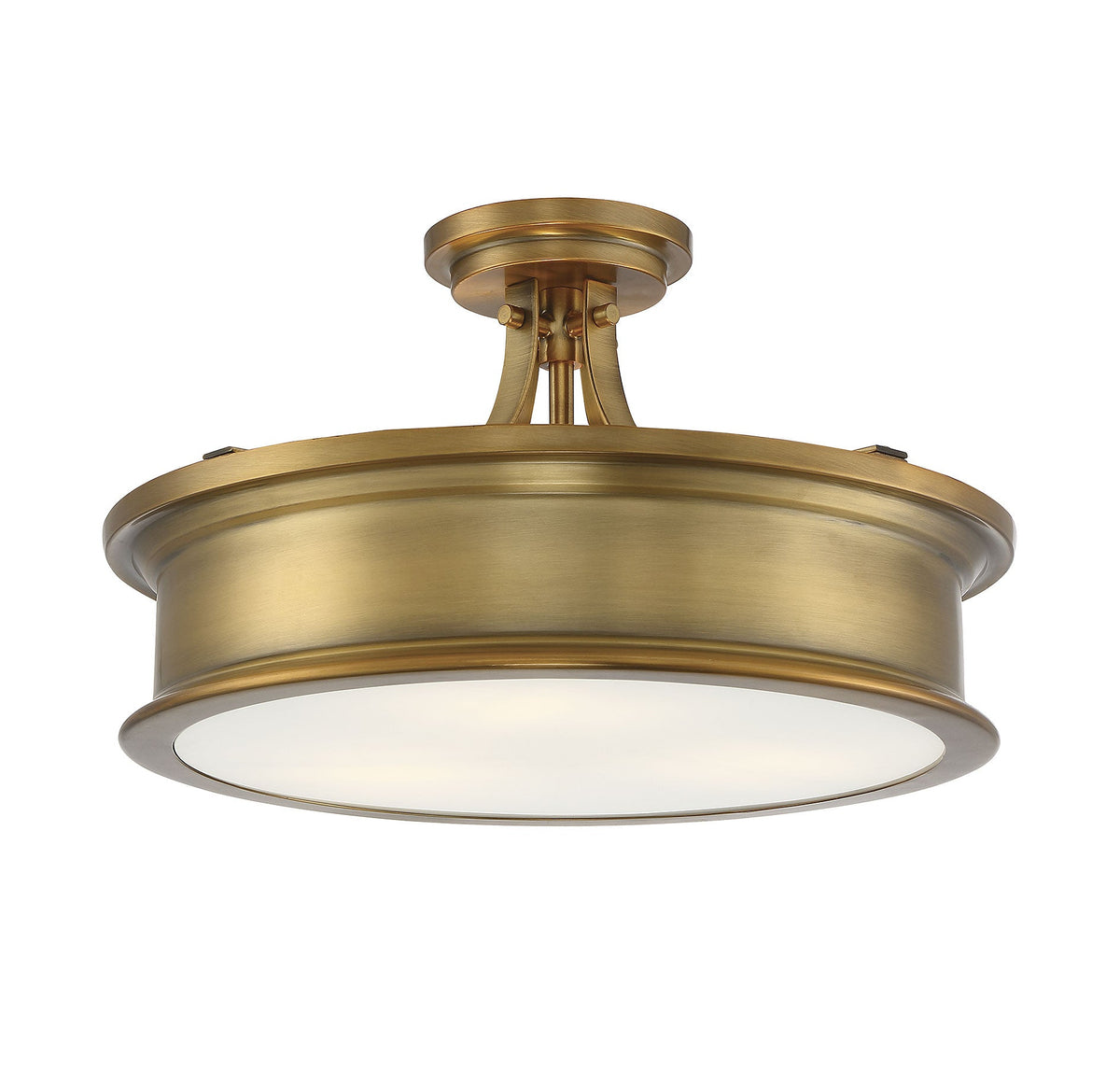 Savoy House Watkins 3-Light Ceiling Light — Warm Brass