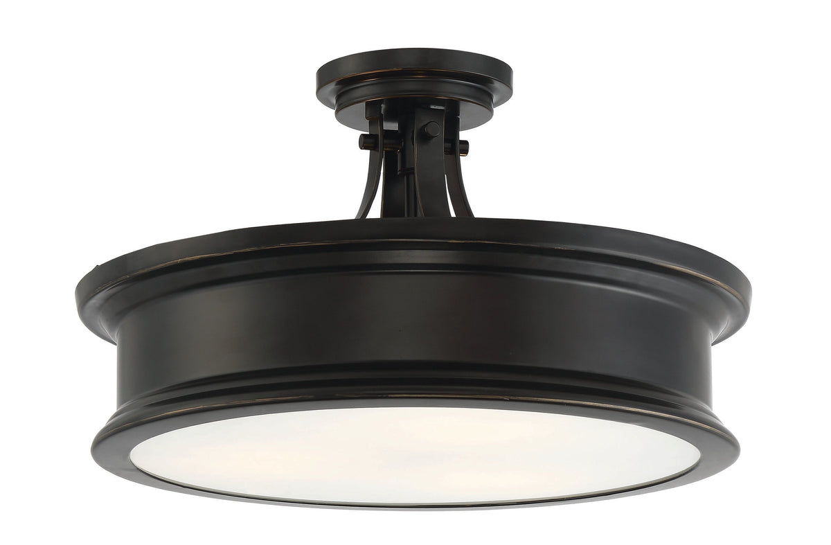 Savoy House Watkins 3-Light Ceiling Light — Classic Bronze