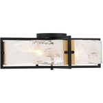 Hayward 4-Light Ceiling Light in Matte Black with Warm Brass Accents