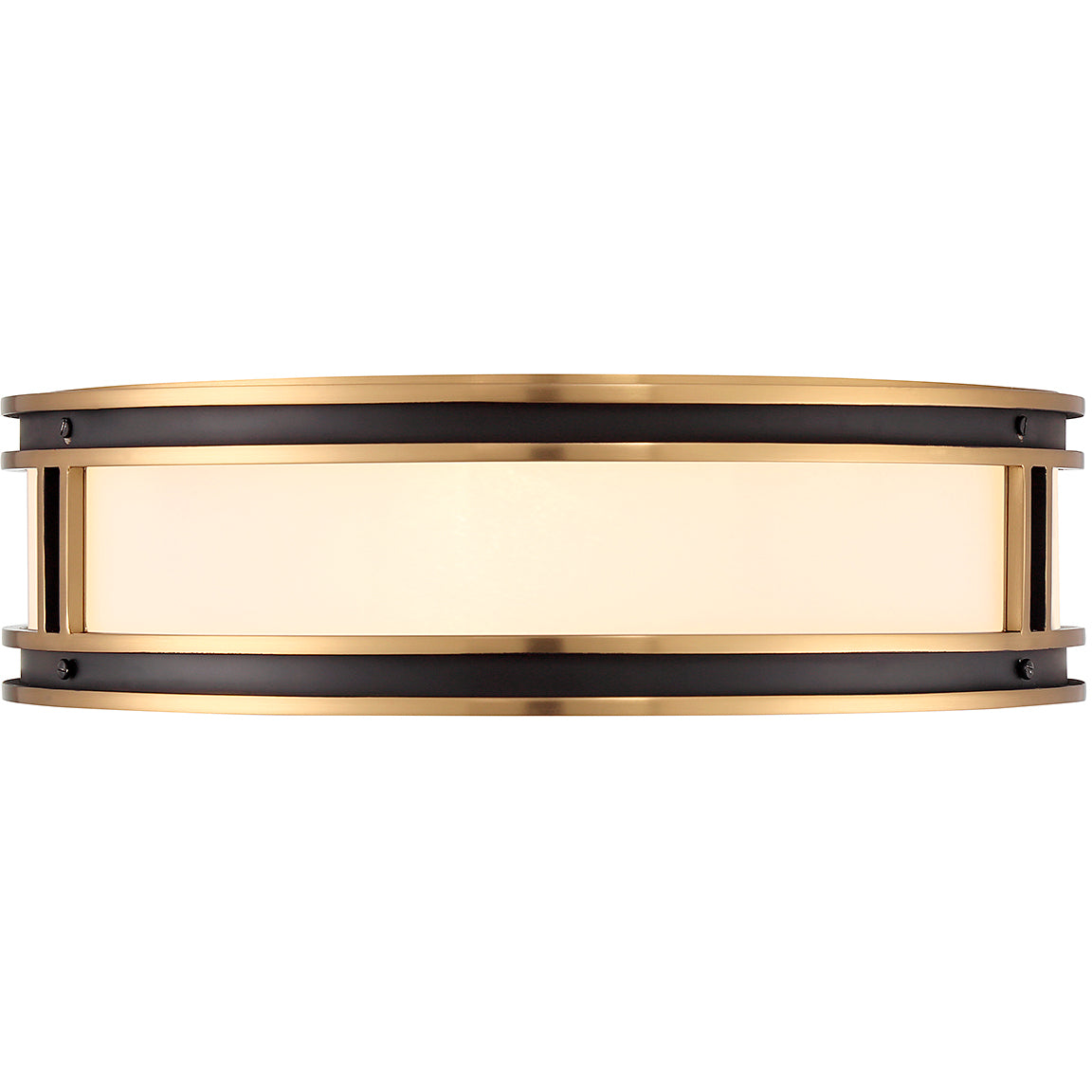 Alberti 4-Light Ceiling Light in Matte Black with Warm Brass Accents