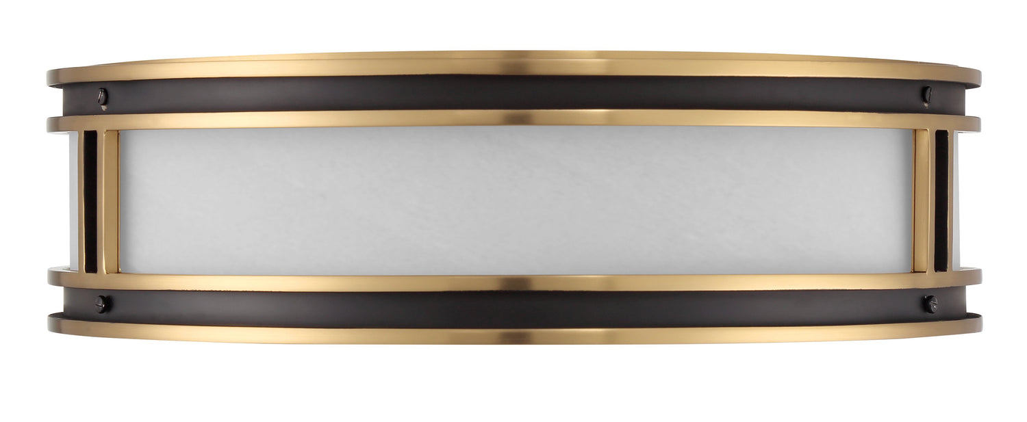 Alberti 4-Light Ceiling Light in Matte Black with Warm Brass Accents