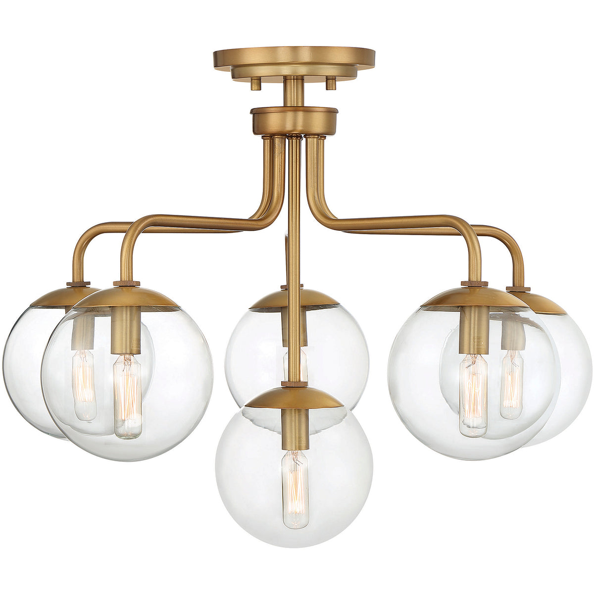 Marco 6-Light Ceiling Light in Warm Brass