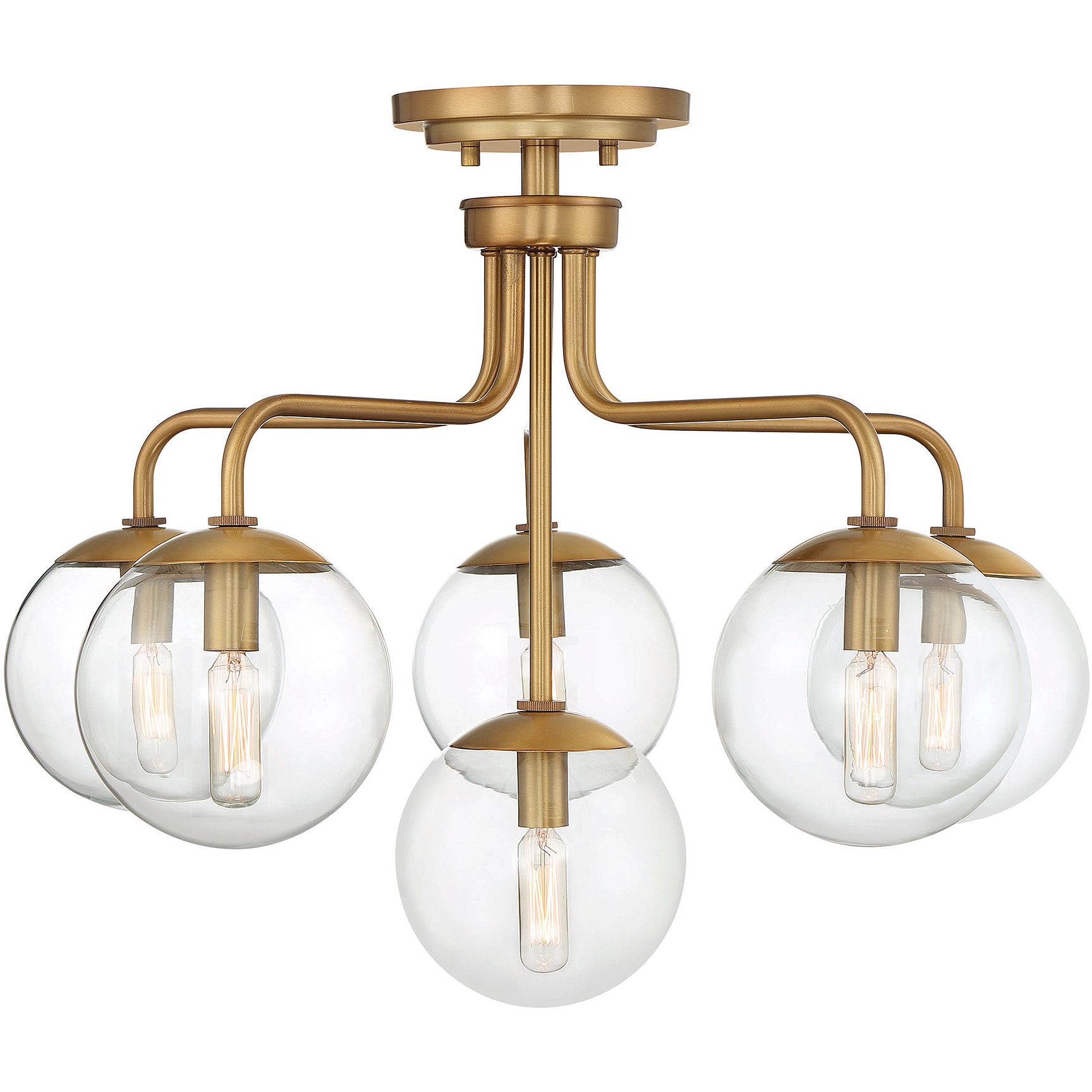 Marco 6-Light Ceiling Light in Warm Brass