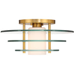 Newell 1-Light Ceiling Light in Warm Brass